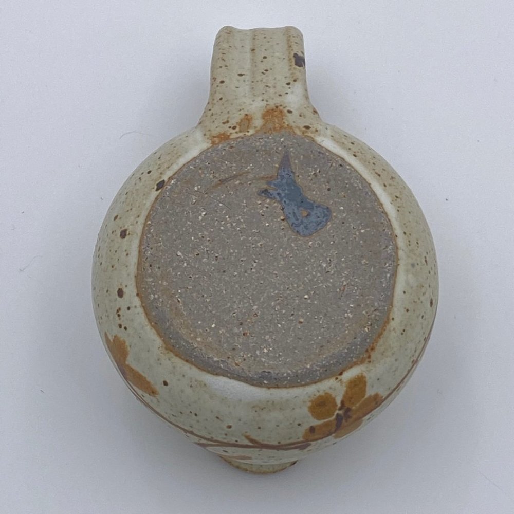 Hand Thrown Studio Art Pottery Creamer w/ Flowers - Picture 9 of 10